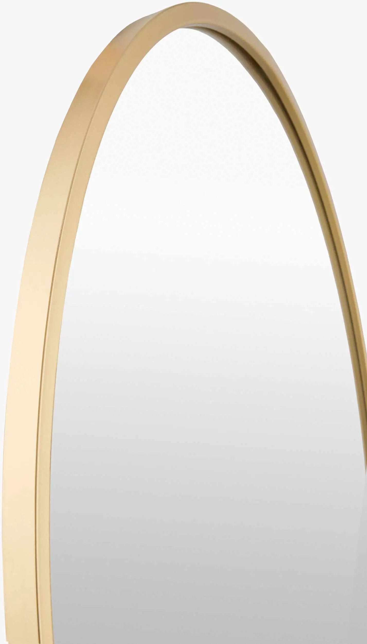 Guindarohan Gold Frame Round Mirror by Boutique Rugs