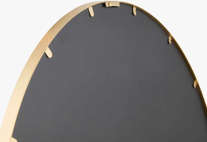 Guindarohan Gold Frame Round Mirror by Boutique Rugs