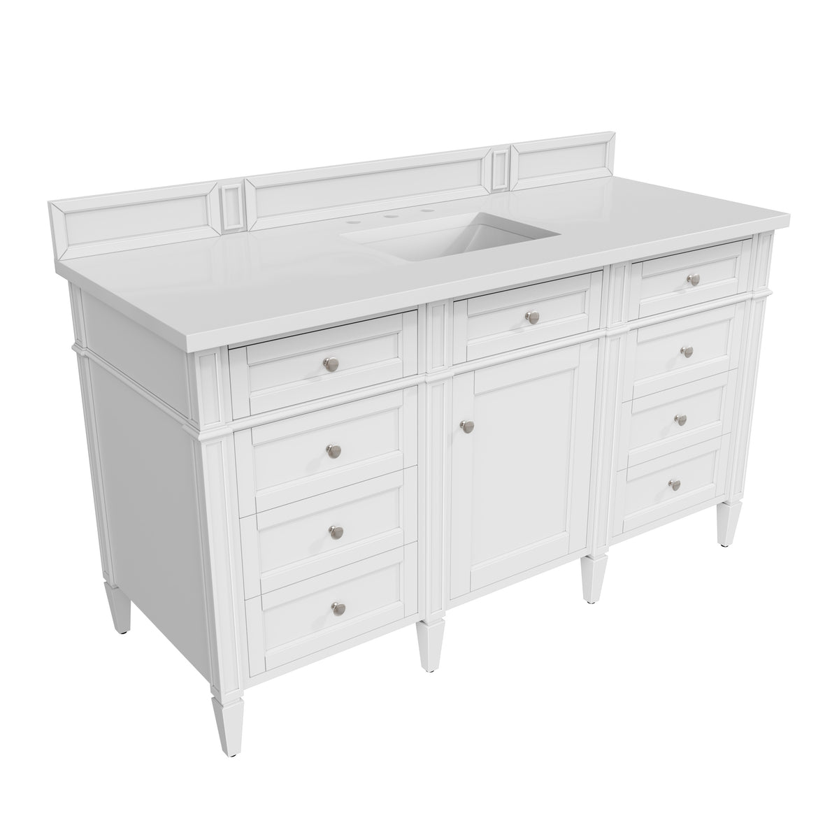 James Martin Brittany 60" Single Bathroom Vanity, Bright White, view 39