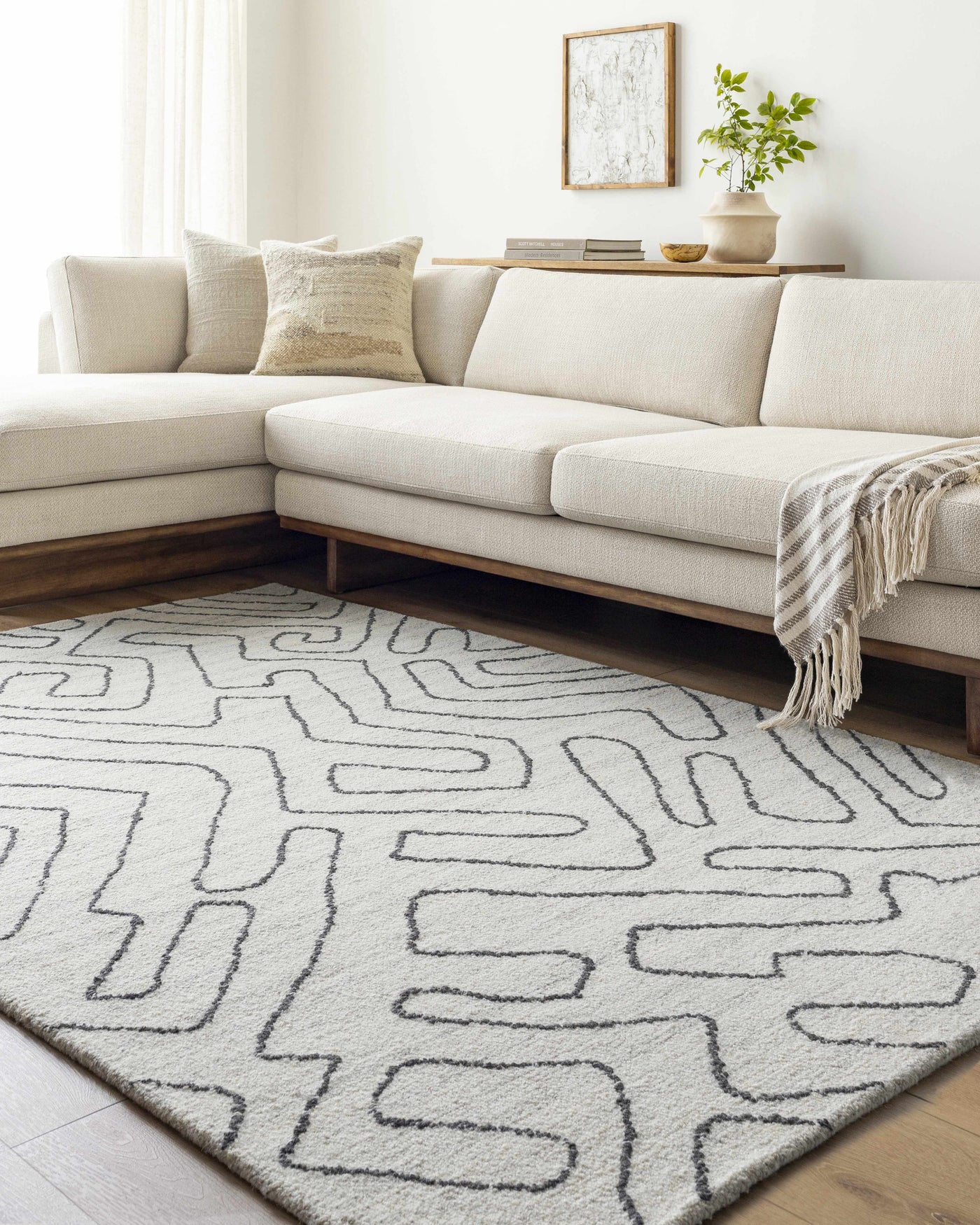 Raffi Ivory Area Rug - Clearance by Boutique Rugs