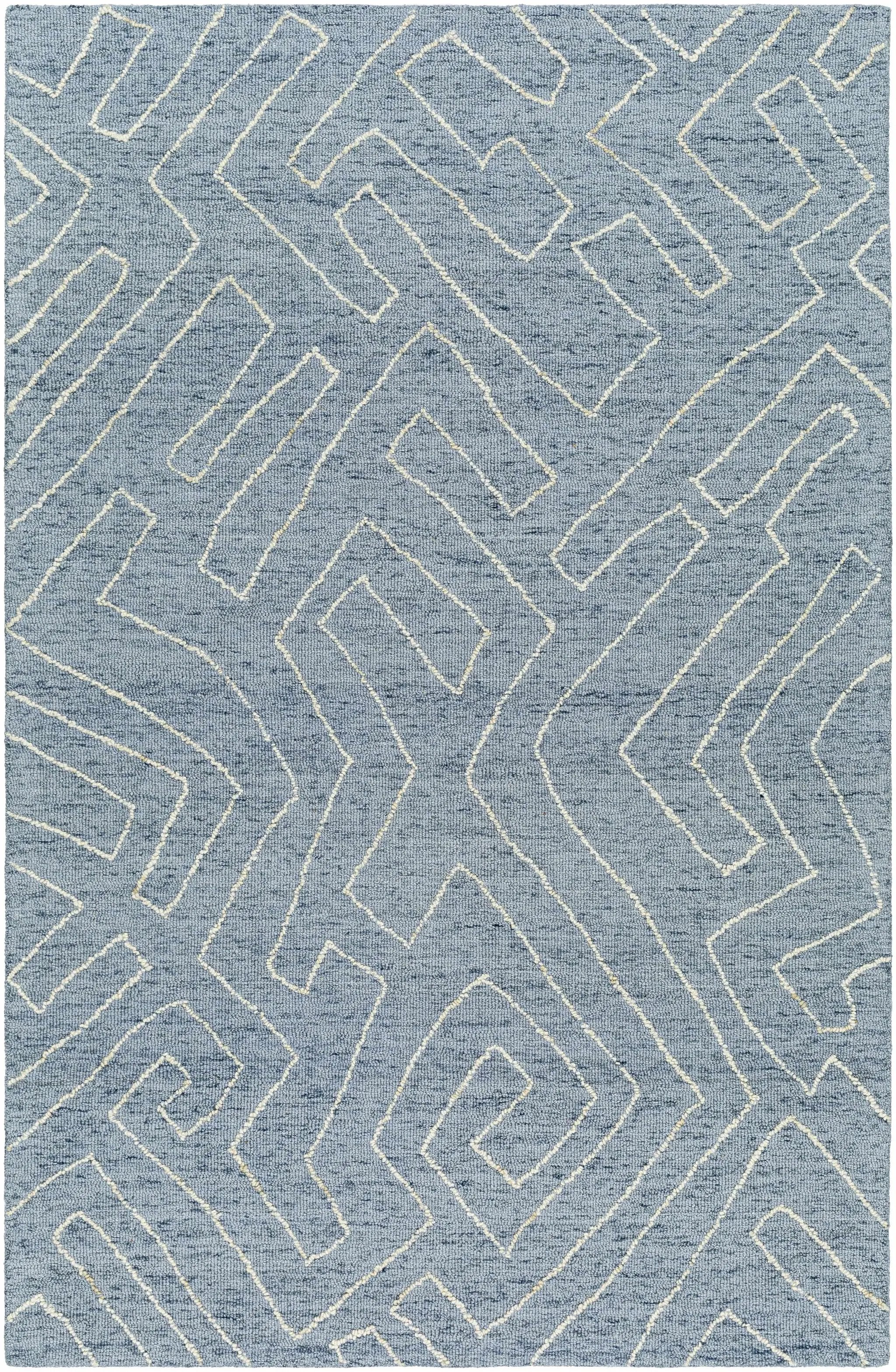 Raffi Slate Blue Area Rug - Clearance by Boutique Rugs
