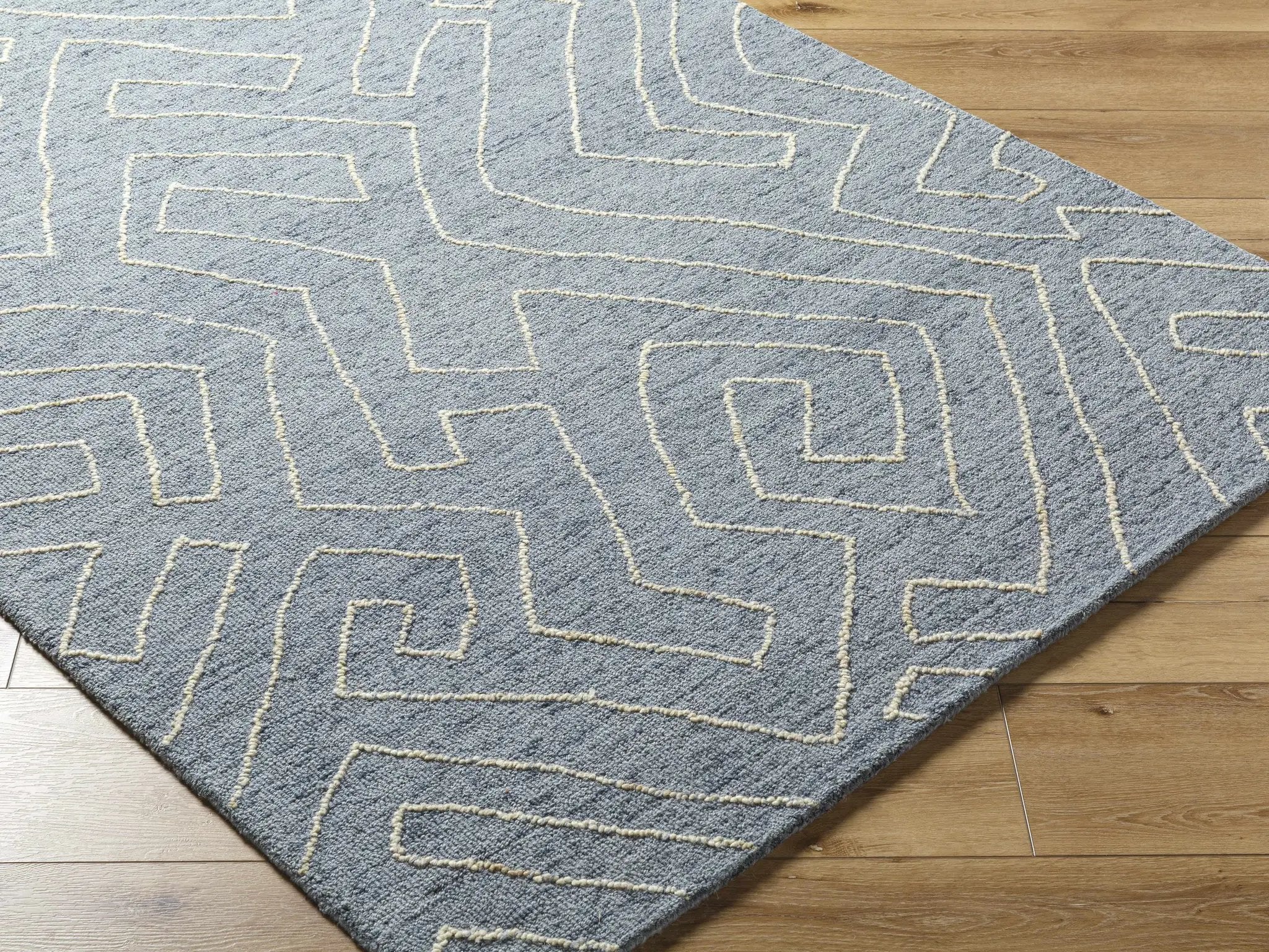 Raffi Slate Blue Area Rug - Clearance by Boutique Rugs