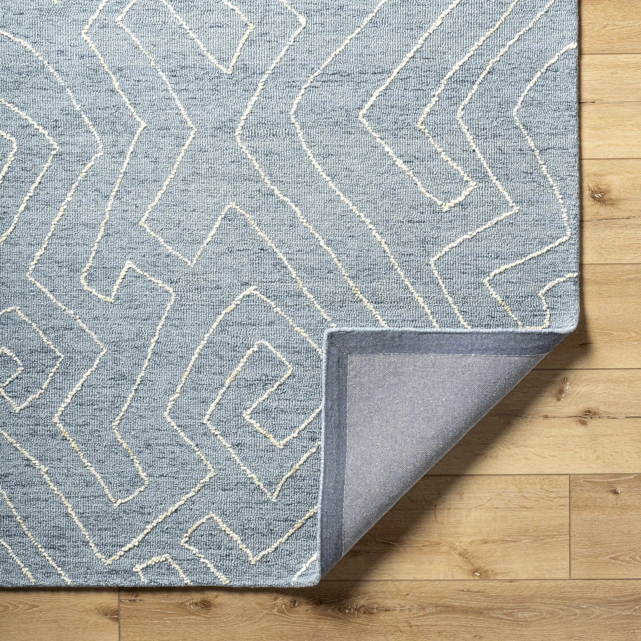 Raffi Slate Blue Area Rug - Clearance by Boutique Rugs