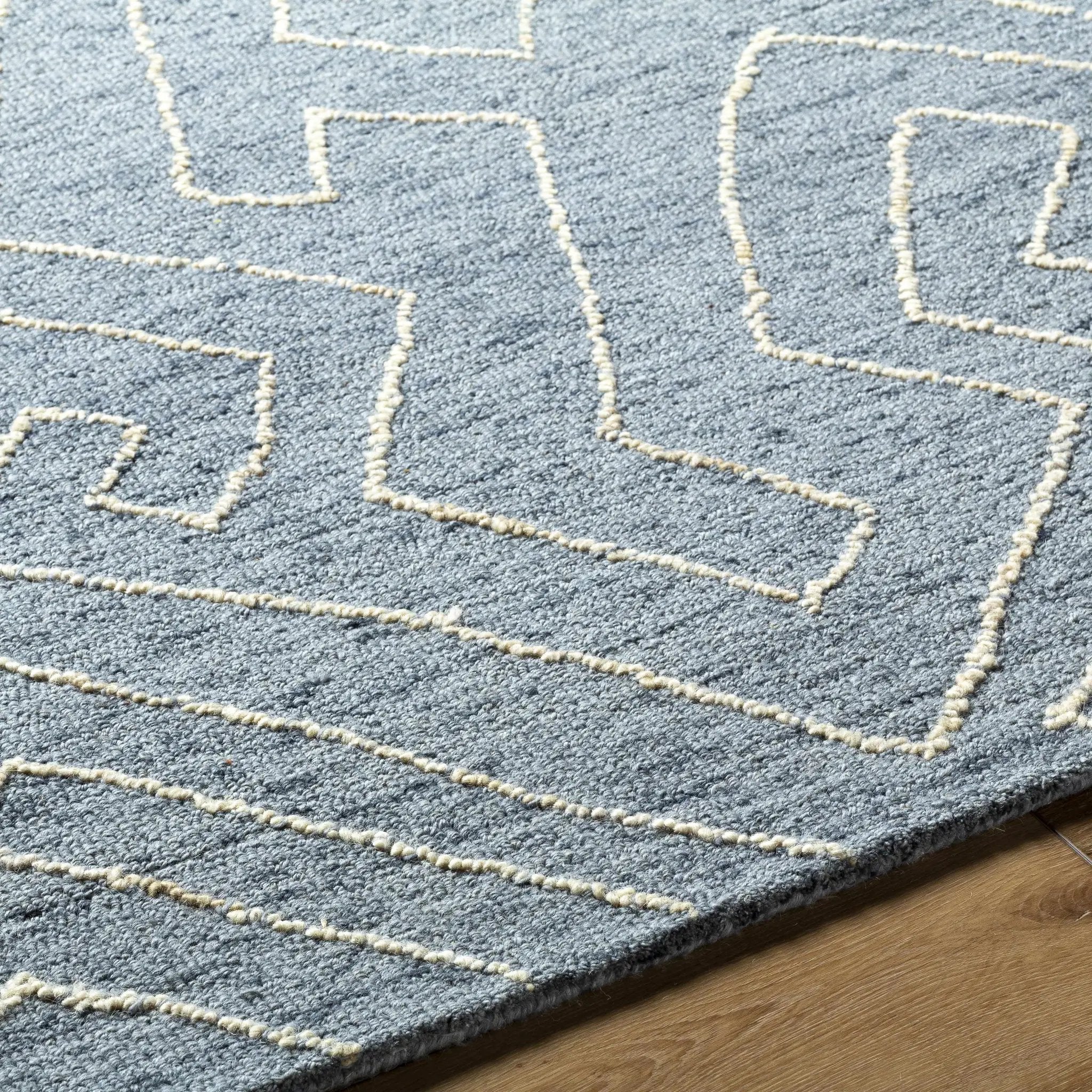 Raffi Slate Blue Area Rug - Clearance by Boutique Rugs