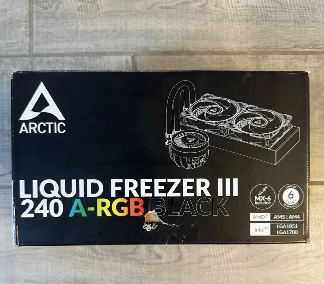Open Box Arctic Liquid Freezer III 240 A-RGB Multi-Compatible - Black ACFRE00142A by Selzalot