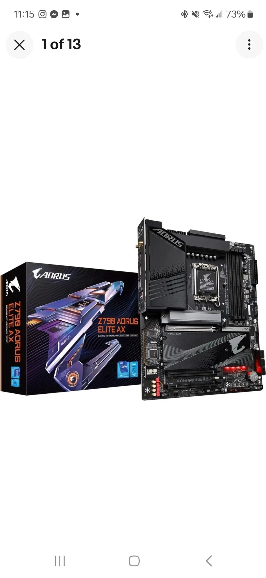 GIGABYTE Z790 AORUS Elite AX (LGA 1700/ Intel Z790/ ATX/ DDR5/ Quad