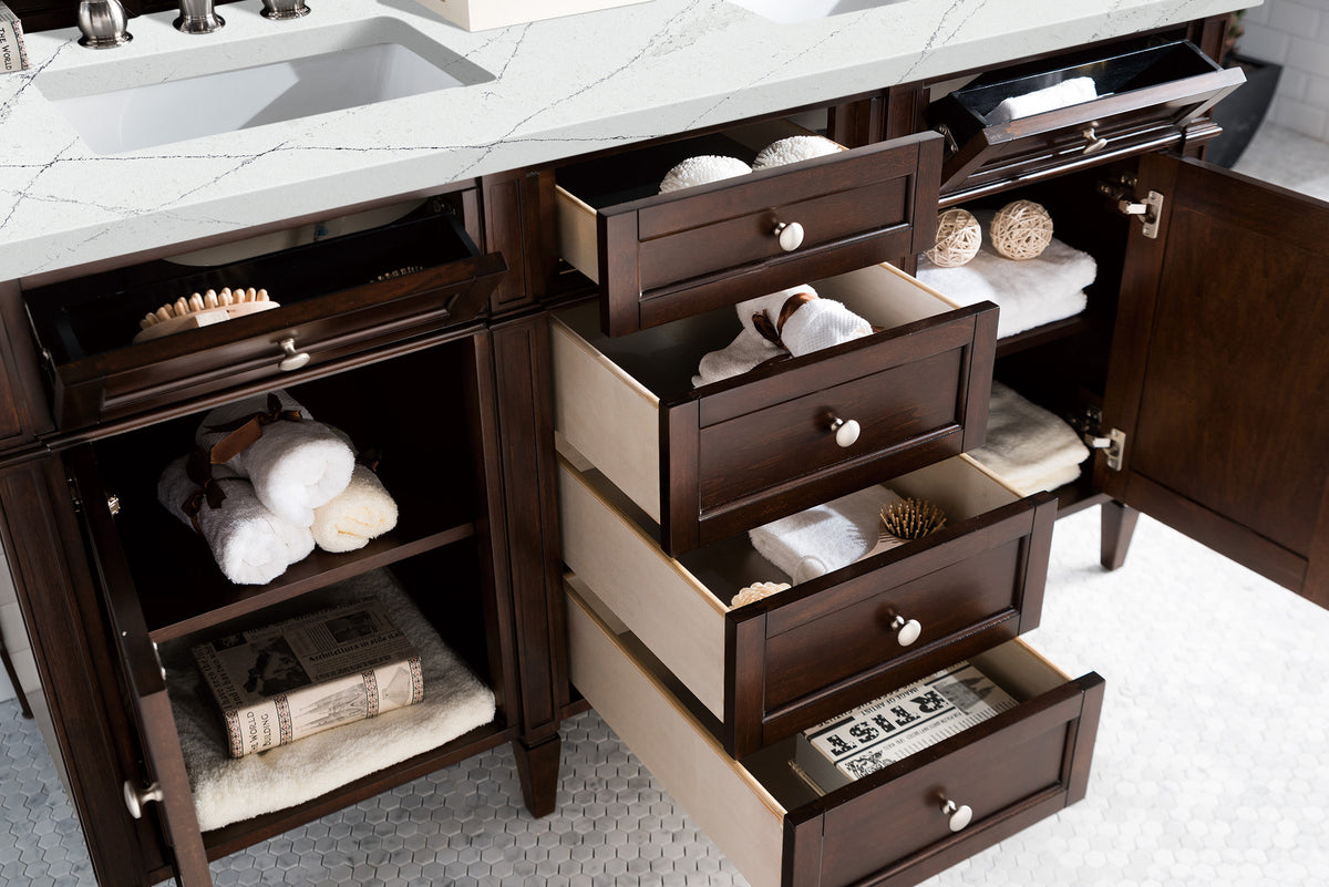 James Martin Brittany 60" Double Bathroom Vanity, Burnished Mahogany, view 36