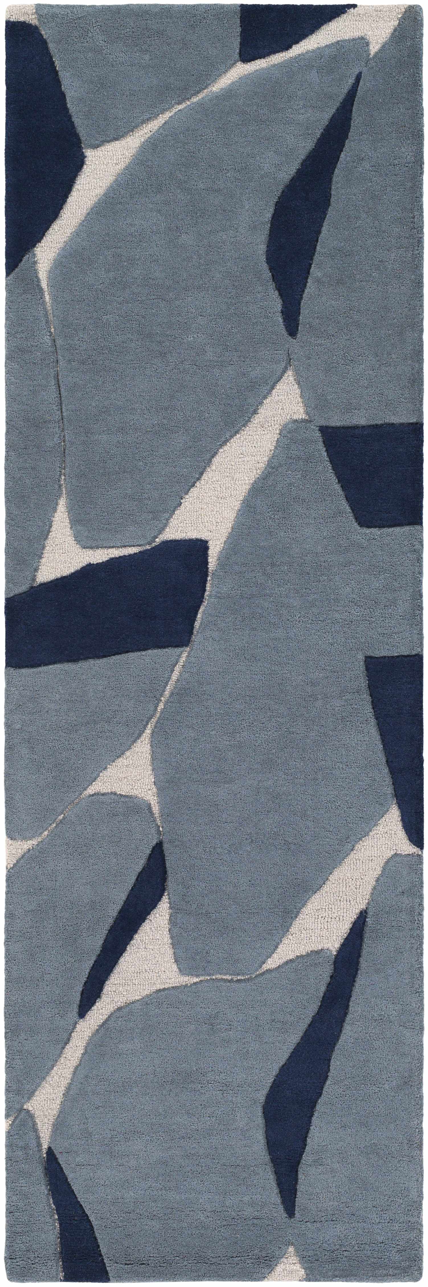 Robbins Modern Blue Wool Rug by Boutique Rugs