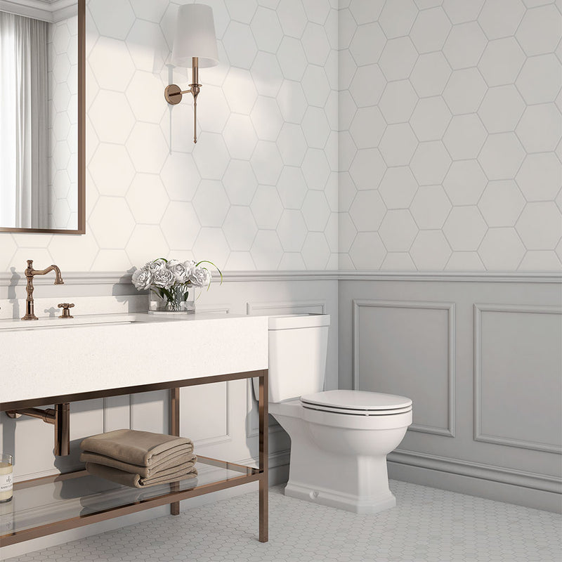 Roca Flow White Matte Ceramic Tiles 8x9 Ceramic Matte 8x8 Tiles — 2