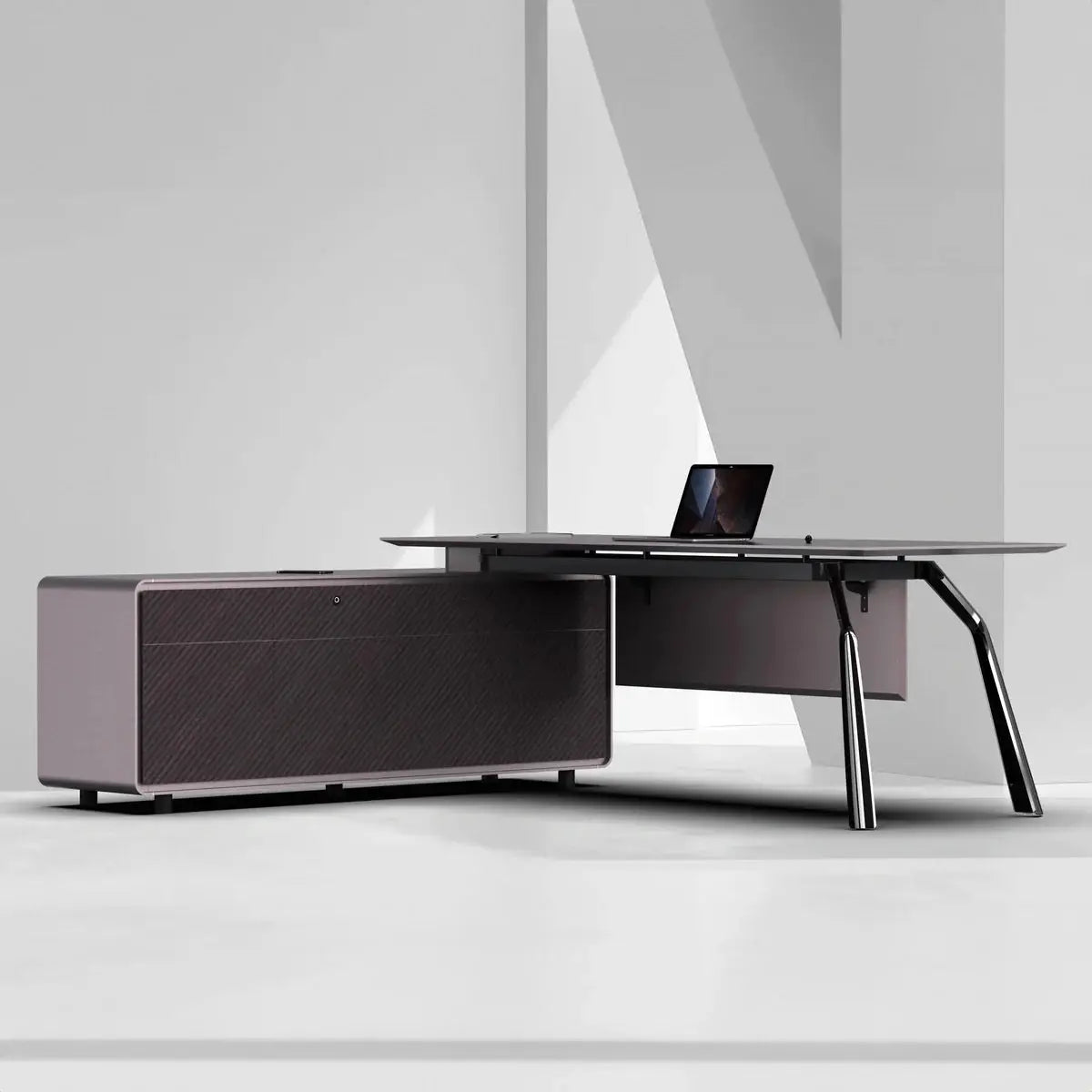 Zyner · Luxury L-Shaped Executive Desk by Arc Grove