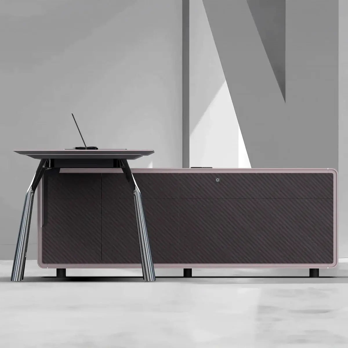 Zyner · Luxury L-Shaped Executive Desk by Arc Grove
