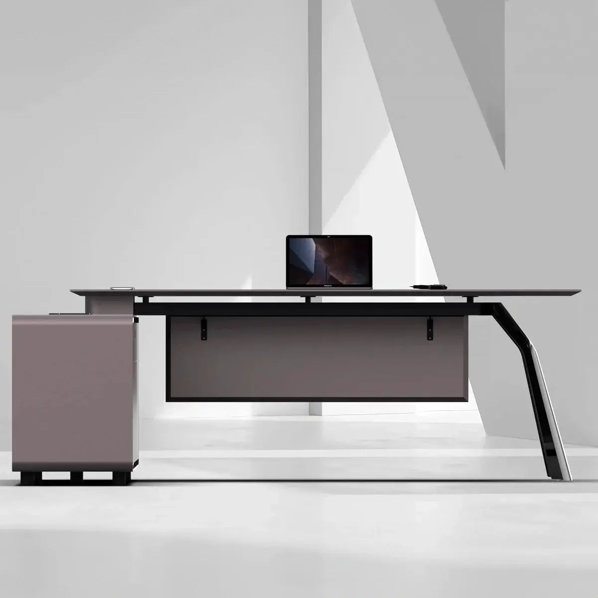Zyner · Luxury L-Shaped Executive Desk by Arc Grove