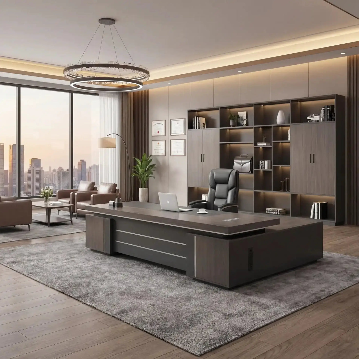 August · Modern Executive L-Shaped Desk by Arc Grove