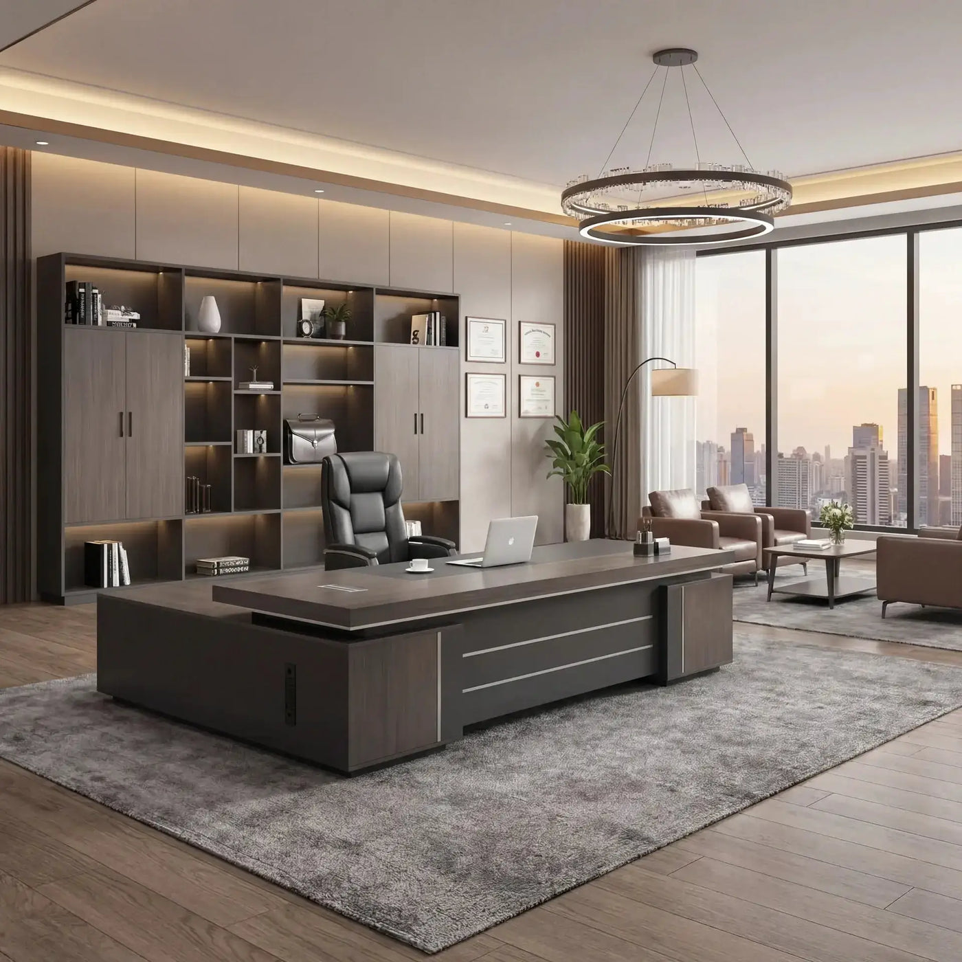 August · Modern Executive L-Shaped Desk by Arc Grove