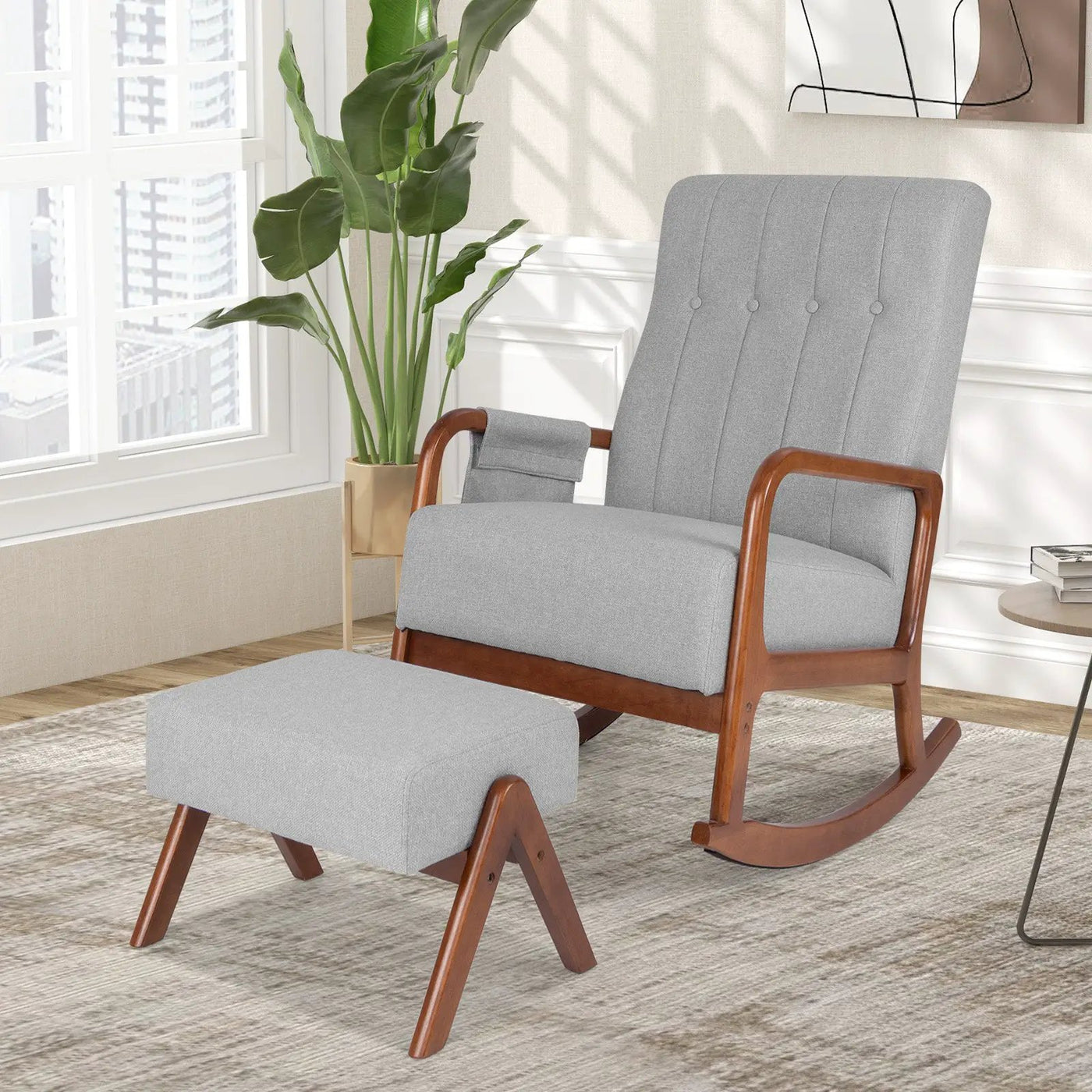 Rocking Chair with Ottoman by DirectDeals
