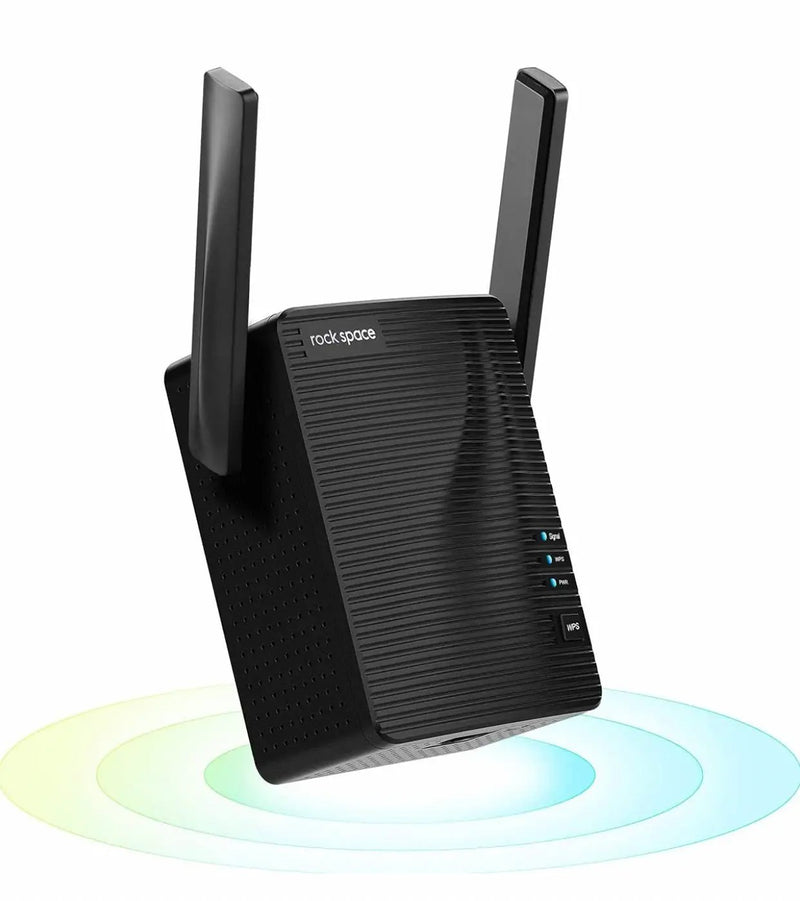 rockspace WiFi Extender - Dual-band Wifi Range Extender with erthernet port, Access Point Mode, WPS Button Setup, 360° Full Coverage, Connected up to 20+ Devices by Outdoor Solar Outlet