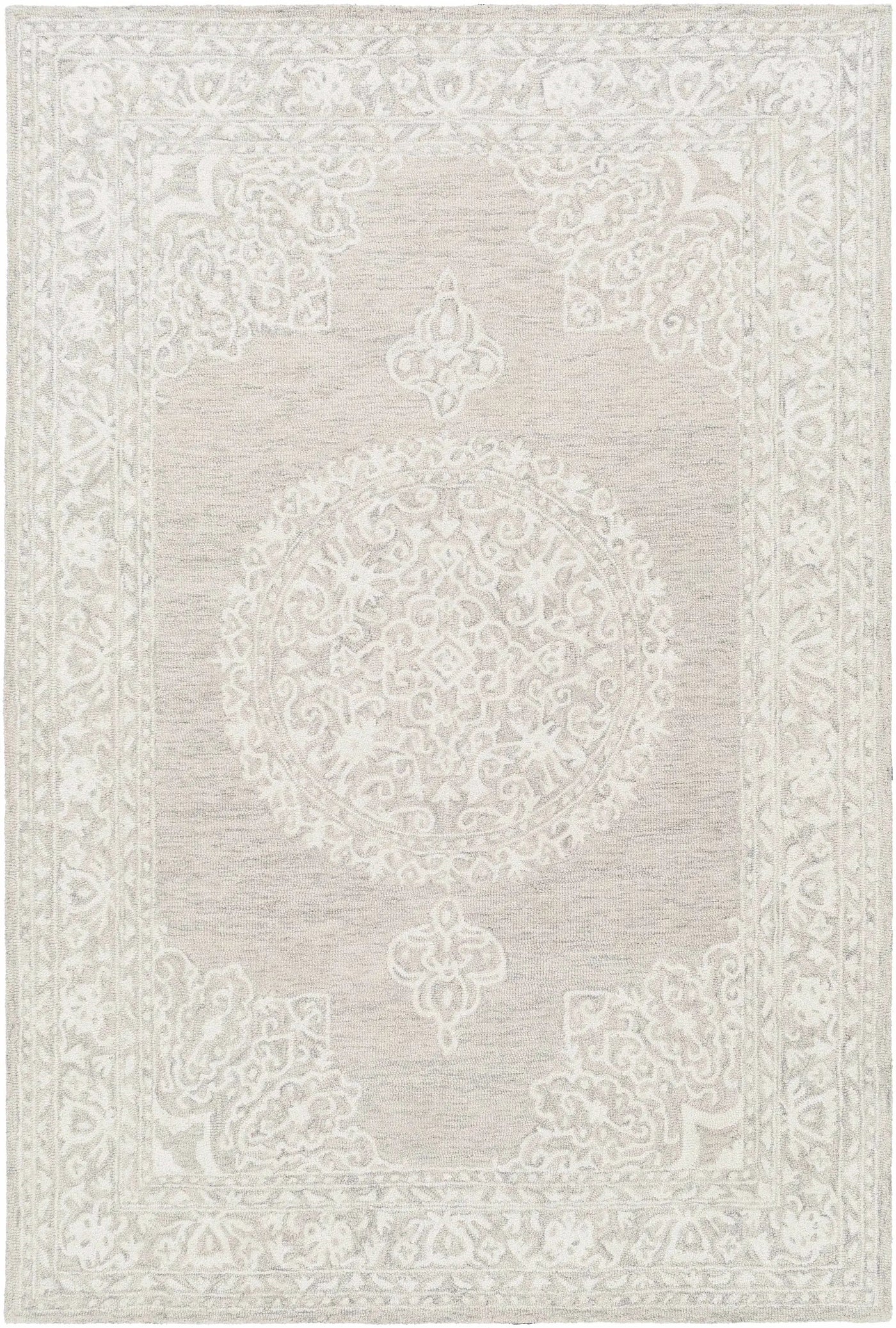 Roessleville Cream Wool Area Rug by Boutique Rugs