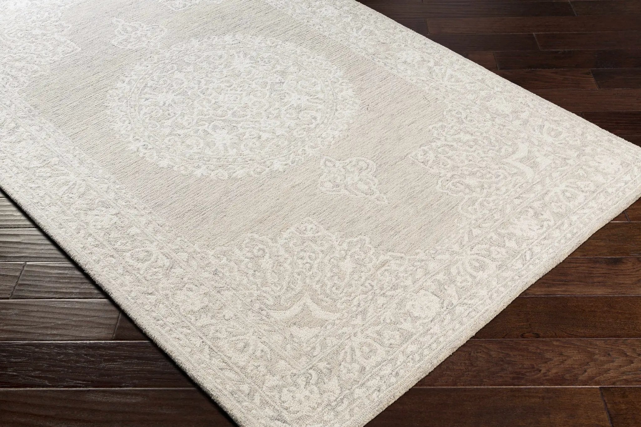 Roessleville Cream Wool Area Rug by Boutique Rugs