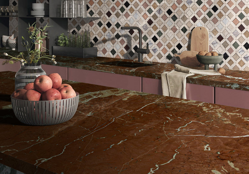 Rojo Alicante Polished Marble Slab Random 1 1/4 room scene 3