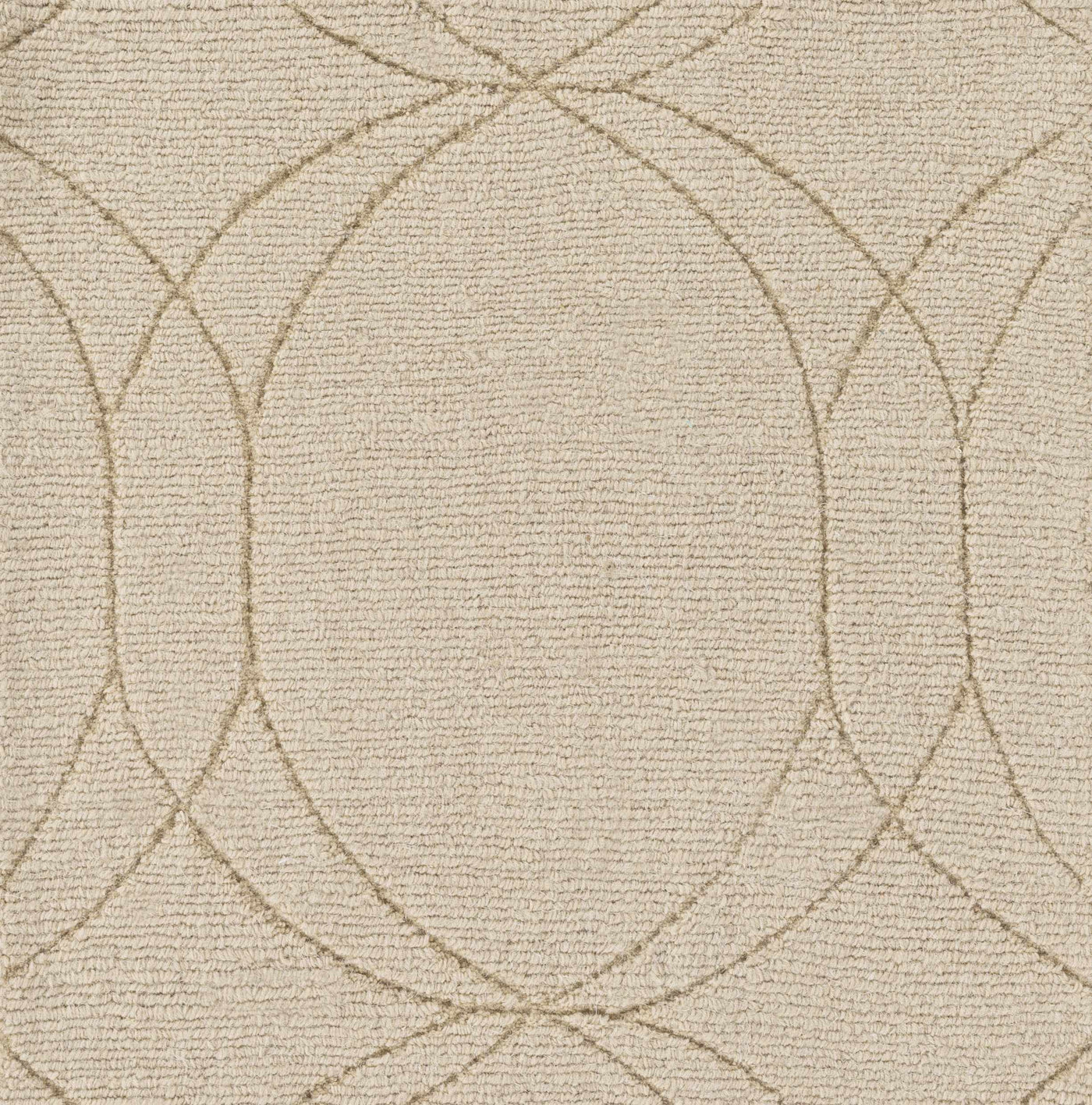 Rolfe Tan Circles Wool Rug - Clearance by Boutique Rugs