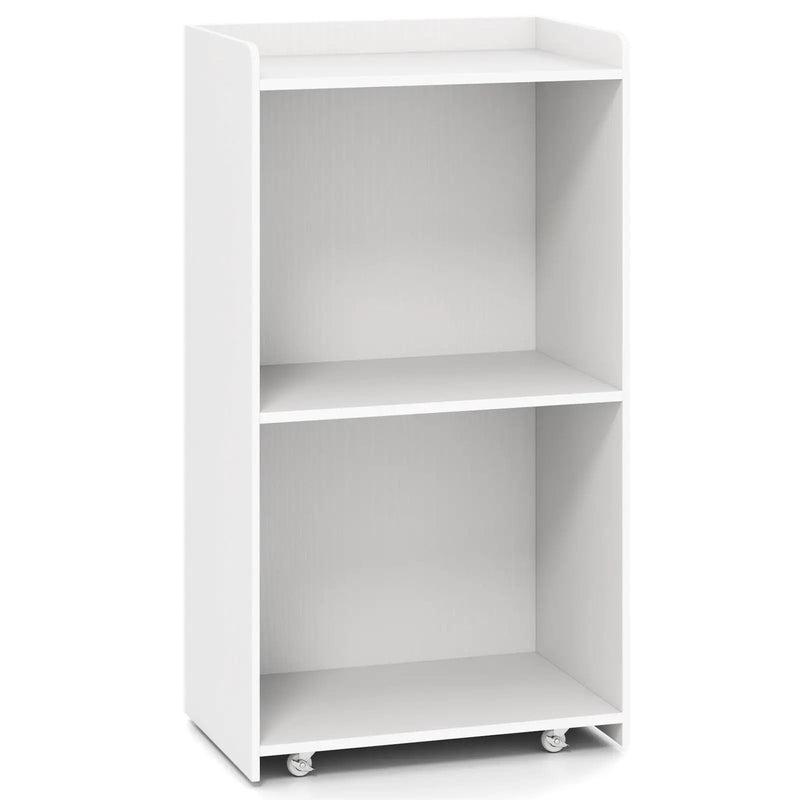 Rolling Podium Stand with 2 Shelves and Lockable Wheels by DirectDeals