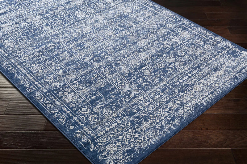 Michie Dark Blue Area Rug by Hauteloom