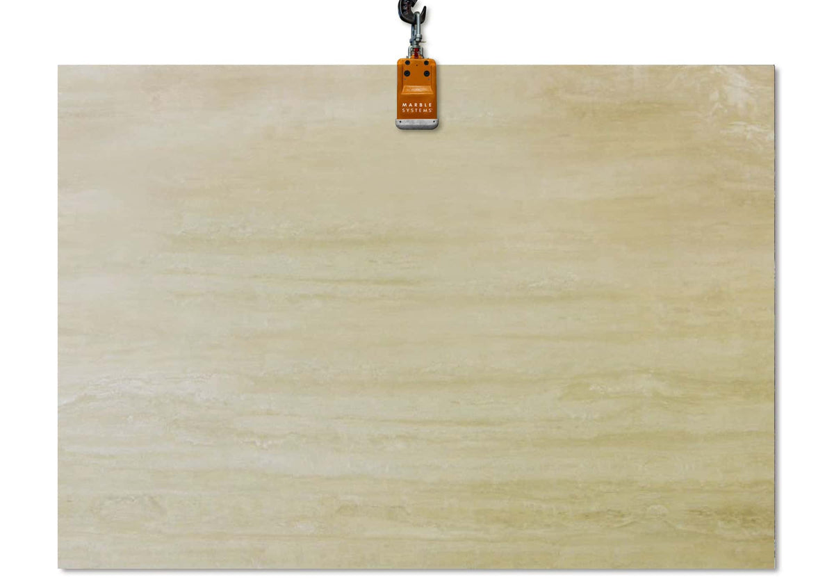 Roman Travertine Vein Cut Polished Slab Random