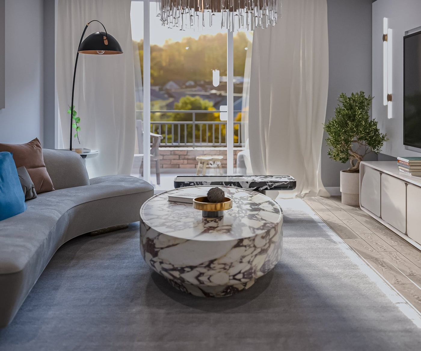 Romolo Oval Coffee Table by Zicana Boutique