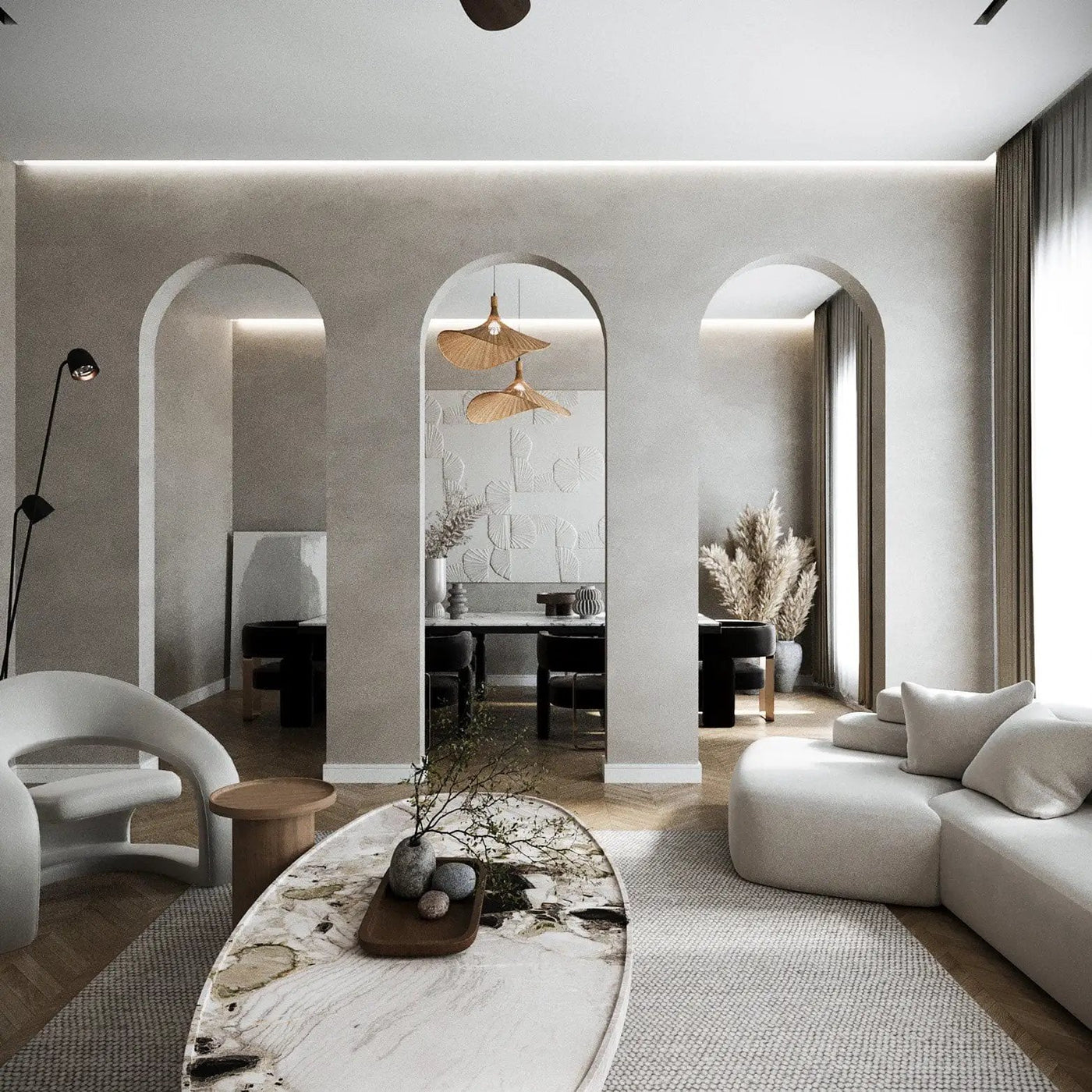 Romolo Oval Coffee Table by Zicana Boutique