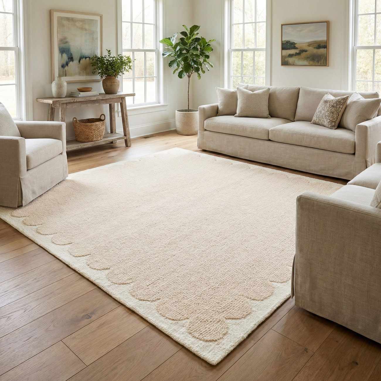 Lytufa Modern Art Deco Handmade Area Rug by Boutique Rugs