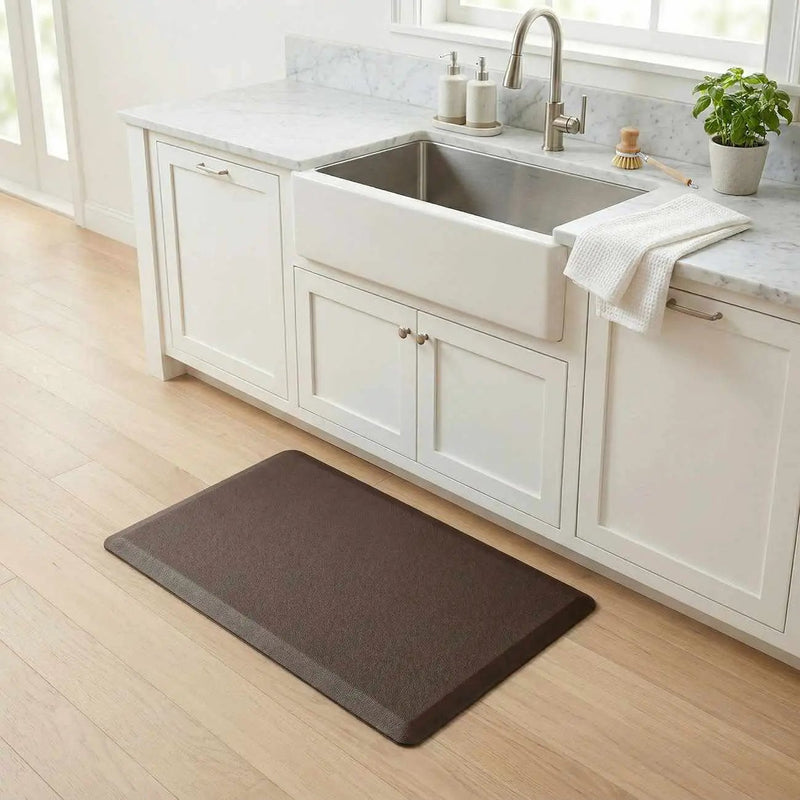 Anti-Fatigue Kitchen Mat, Black by Boutique Rugs