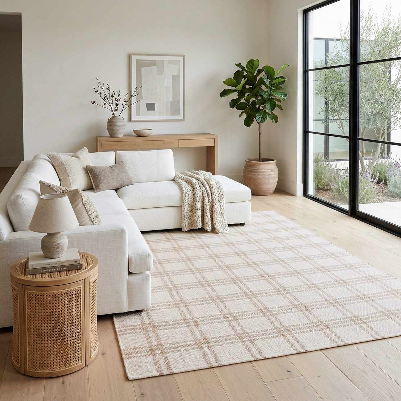 Dhyana Cream Area Rug by Boutique Rugs