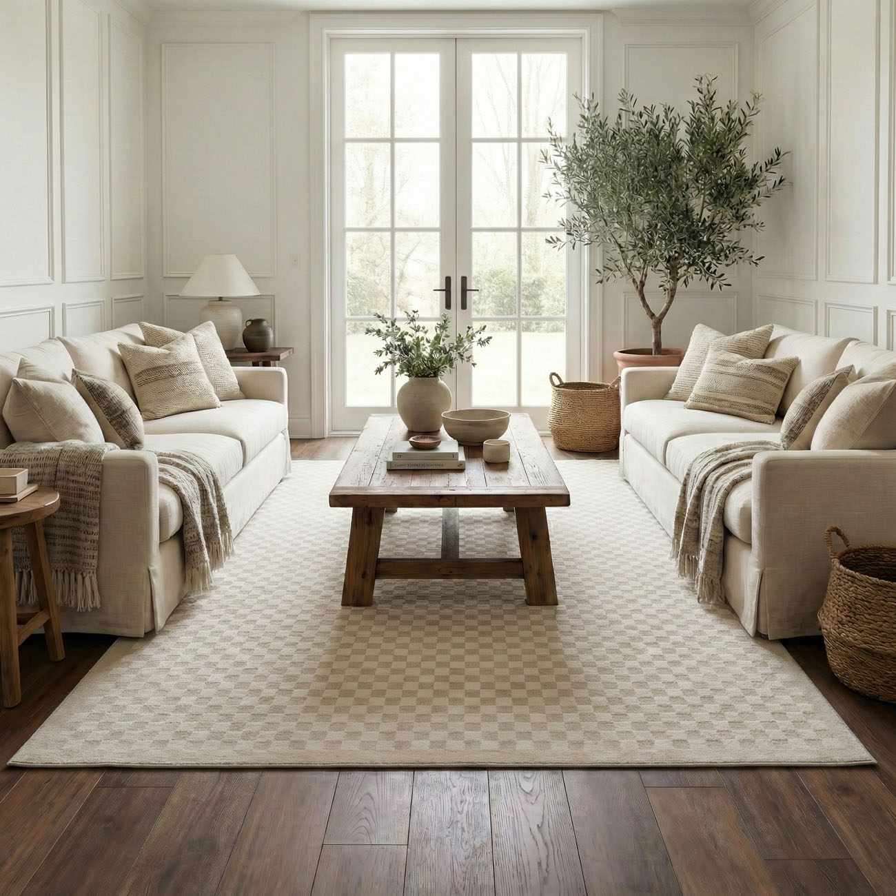 Gaiwan Cream Washable Area Rug by Boutique Rugs