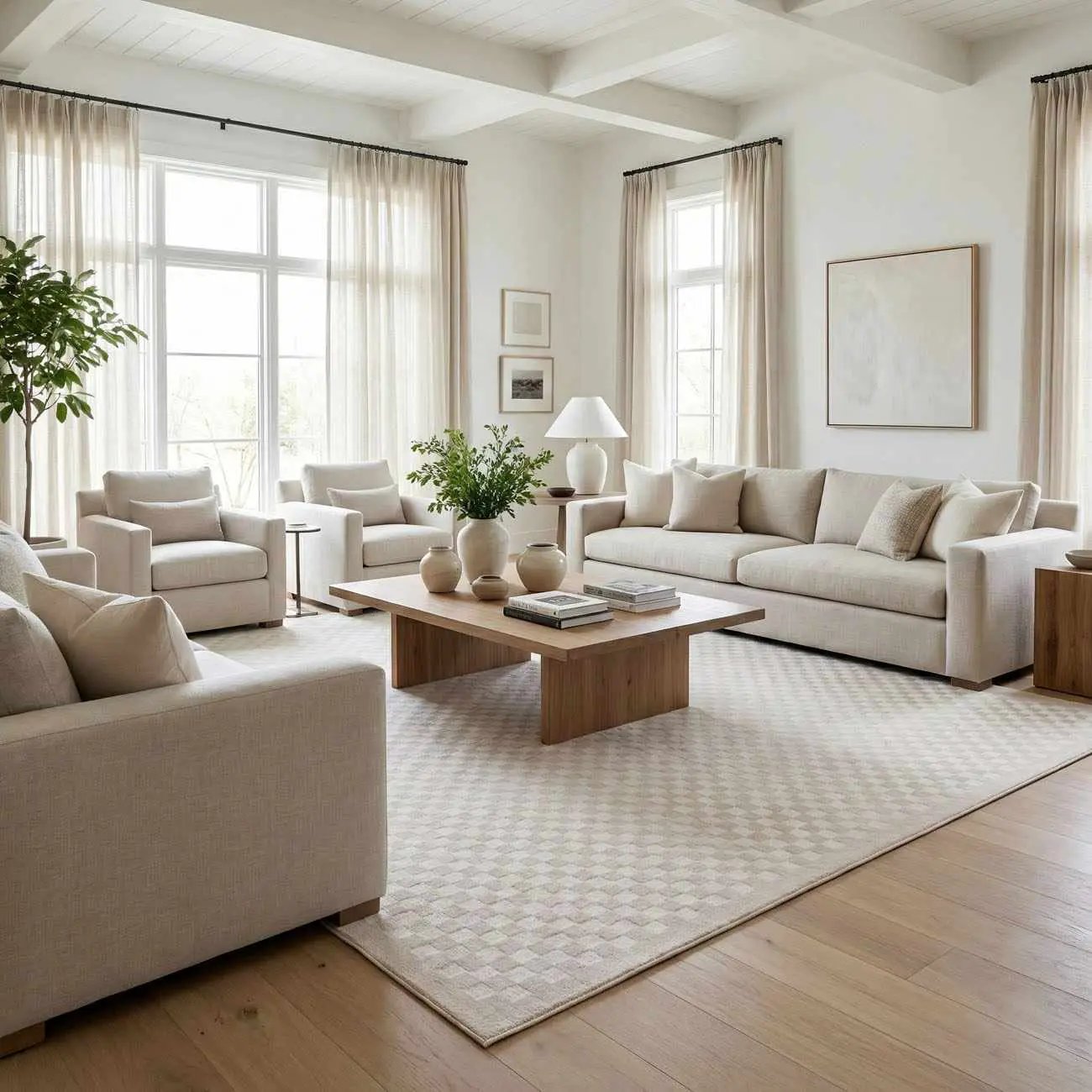 Gaiwan Cream Washable Area Rug by Boutique Rugs