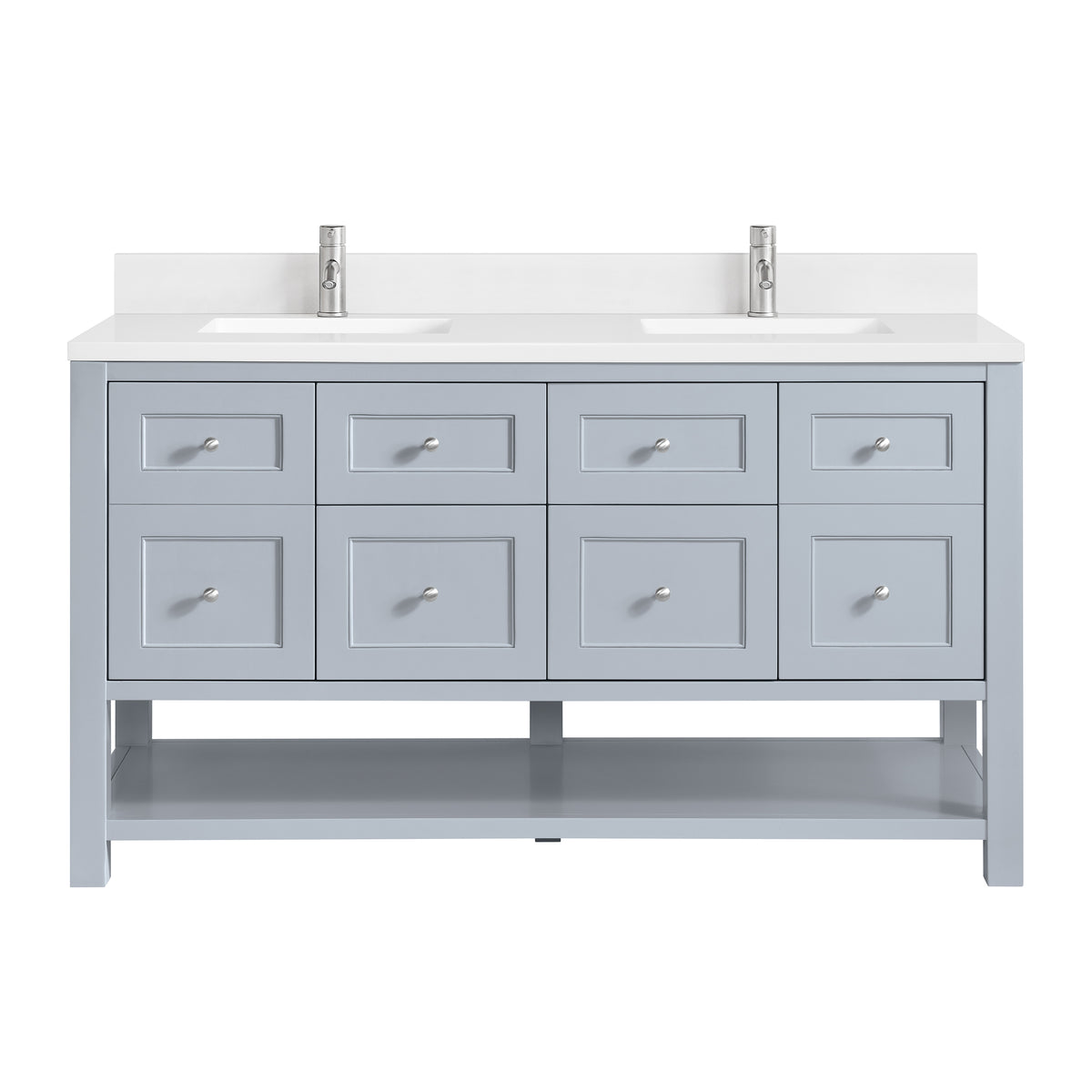 James Martin Breckenridge 60" Double Bathroom Vanity, Serenity Blue, view 38