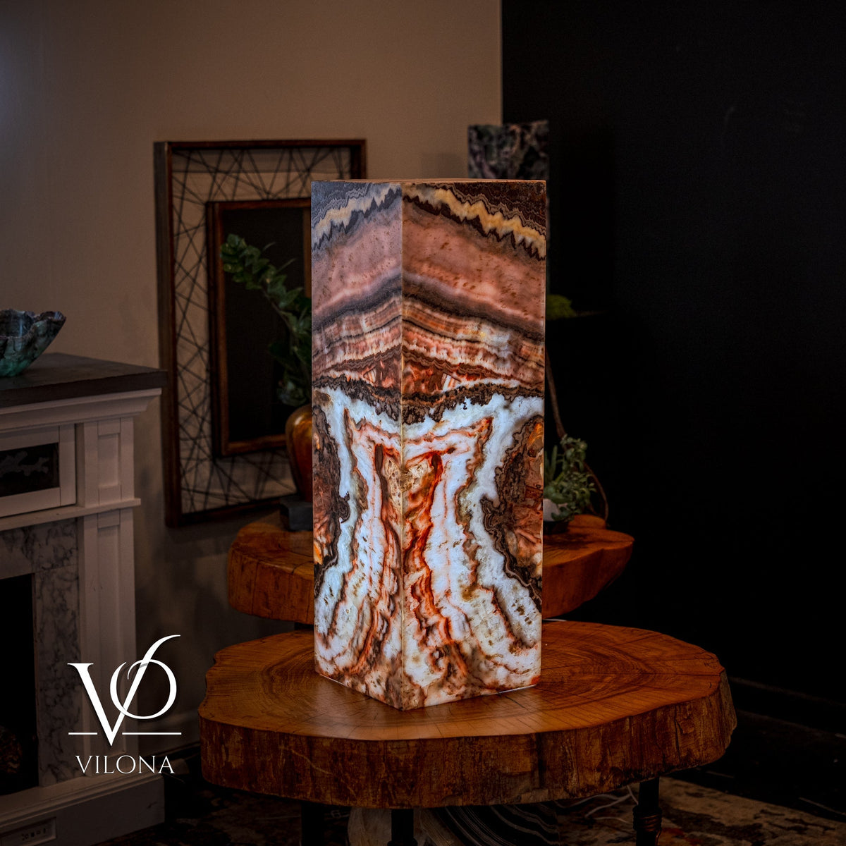Rosa Onyx Floor Lamp - Small - 35.5"H x 12"W - Square - #5, photo 8 of 10