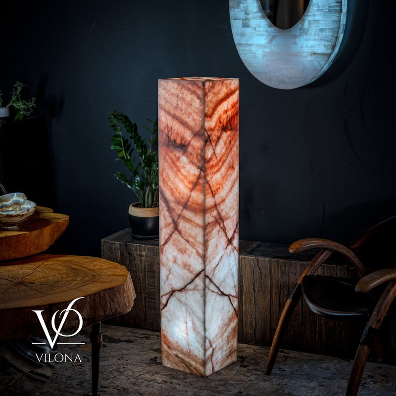 Rosa Onyx Floor Lamp - Medium - 51.5"H x 10"W - Square - #6, photo 4 of 7