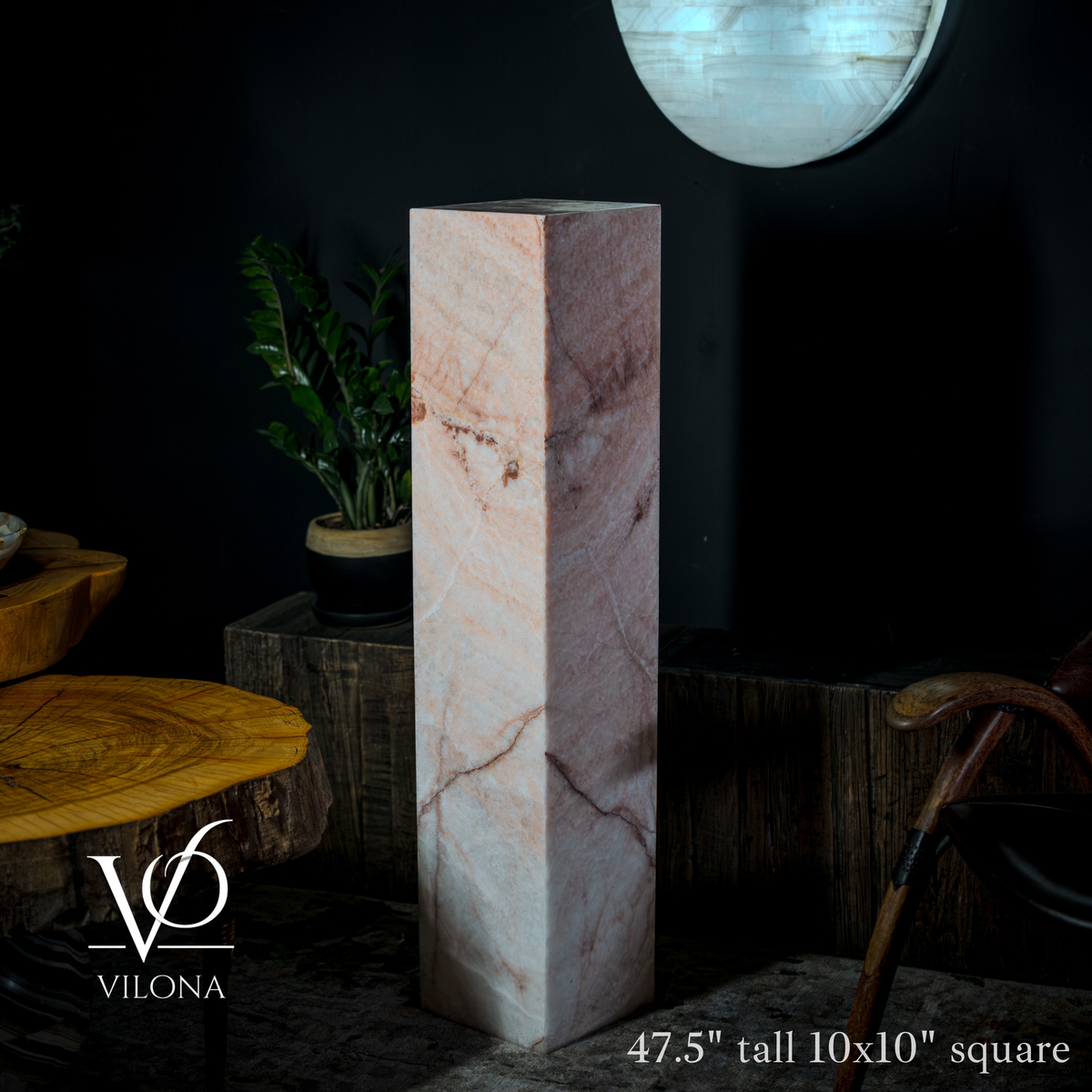 Rosa Onyx Floor Lamp - Medium - 47.5"H x 10"W - Square - #7, photo 2 of 6