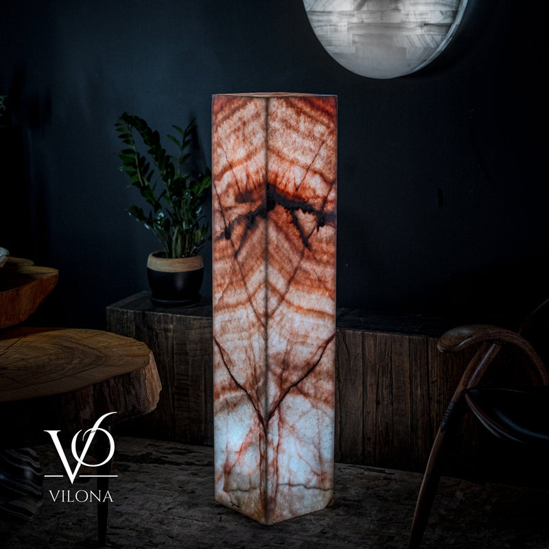 Rosa Onyx Floor Lamp - Medium - 47.5"H x 10"W - Square - #7, photo 4 of 6