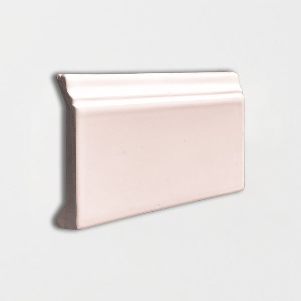 Blush Glossy Base Trim Ceramic Moldings 4 3/16x6