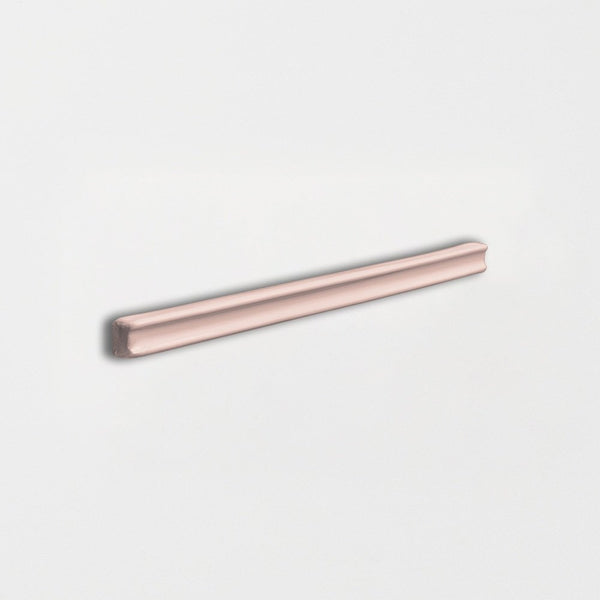 Blush Glossy Pencil Trim Ceramic Moldings 5/8x6