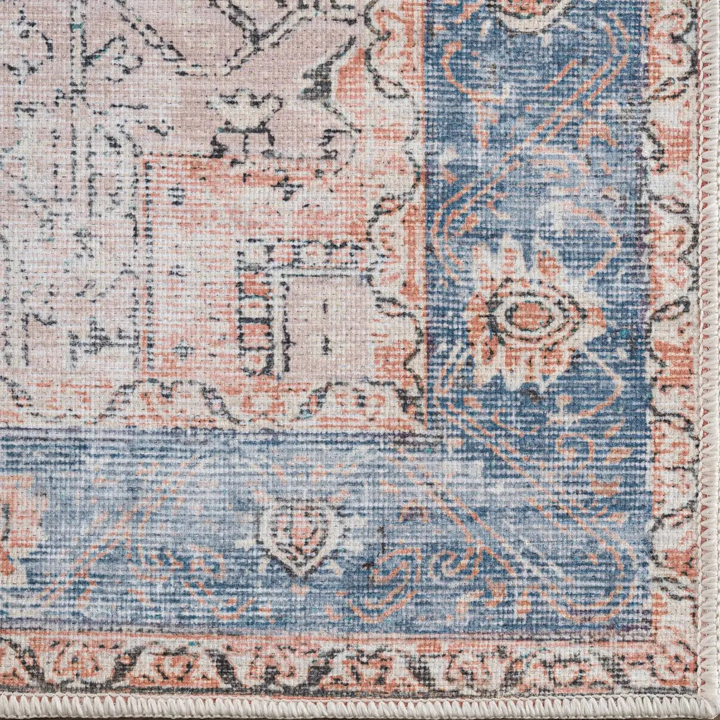 Rosman Distressed Washable Area Rug by Boutique Rugs