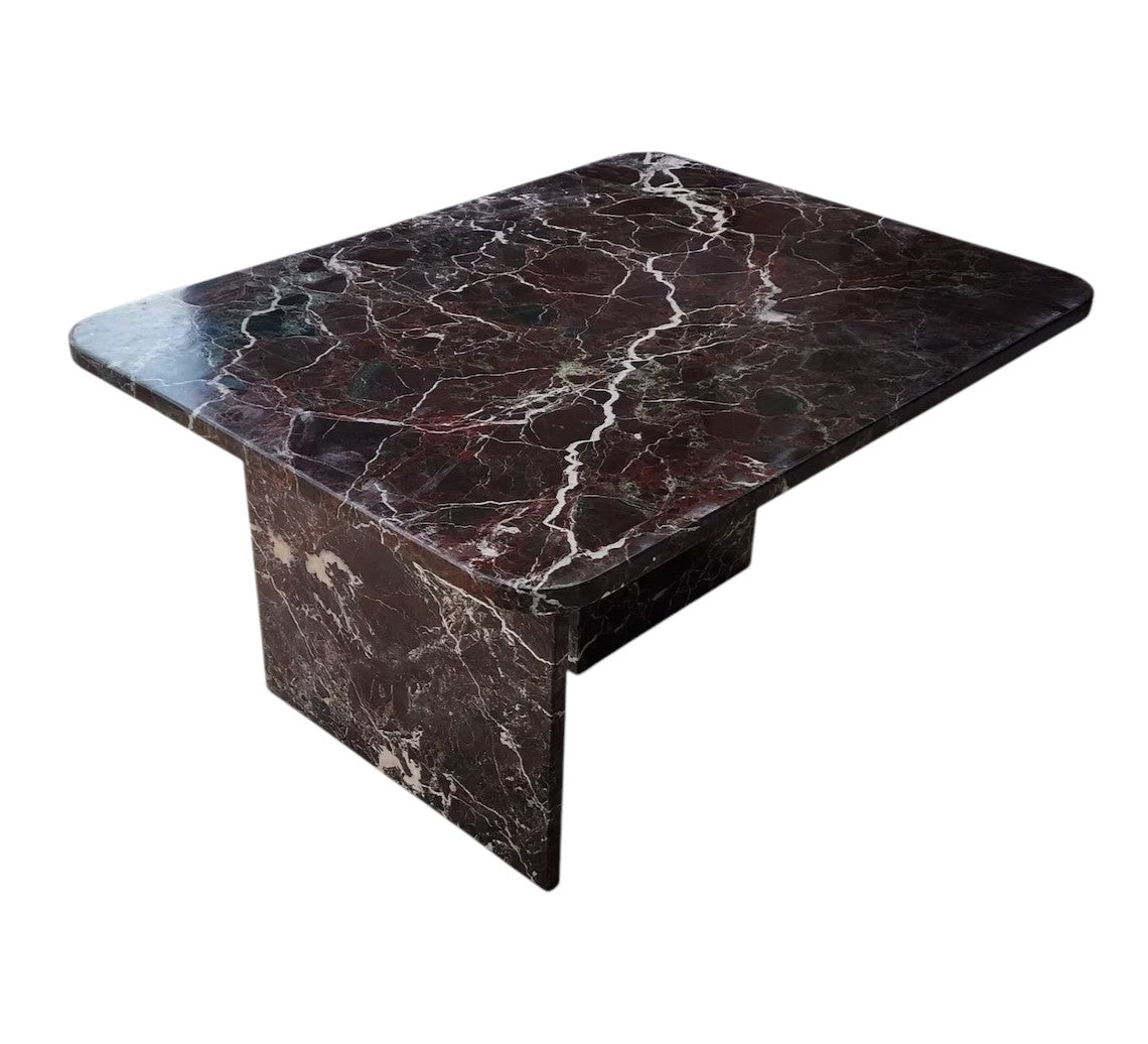 Rosso Levanto Marble Design Coffee Table Polished (W)24" (L)31.5" (H)16" by GobekDesign