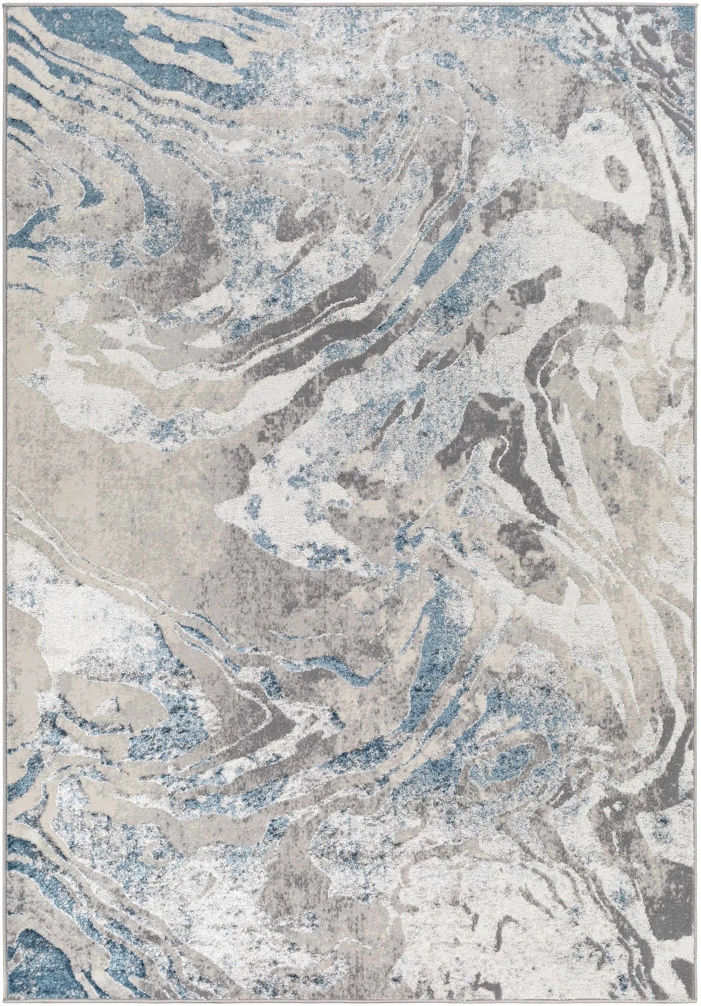 Rosthern Blue Marble Rug - Clearance by Boutique Rugs