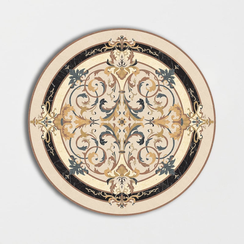 Round Aluminum Backed Multi Finish Lucerne Marble Medallions 36 Marble Multi Finish 36x36 Medallions