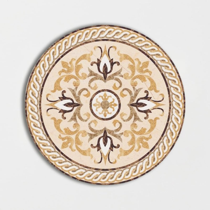 Round Aluminum Backed Multi Finish Madison Marble Medallions 48 Marble Multi Finish 48x48 Medallions