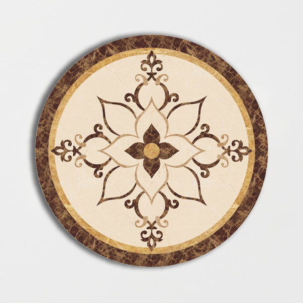 Round Aluminum Backed Multi Finish Marcus Marble Medallions 36