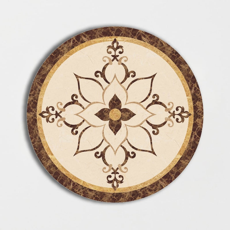 Round Aluminum Backed Multi Finish Marcus Marble Medallions 36 Marble Multi Finish 36x36 Medallions