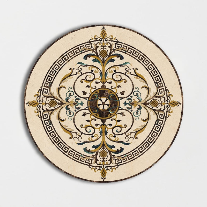 Round Aluminum Backed Multi Finish Odyssey Marble Medallions 48 Marble Multi Finish 48x48 Medallions
