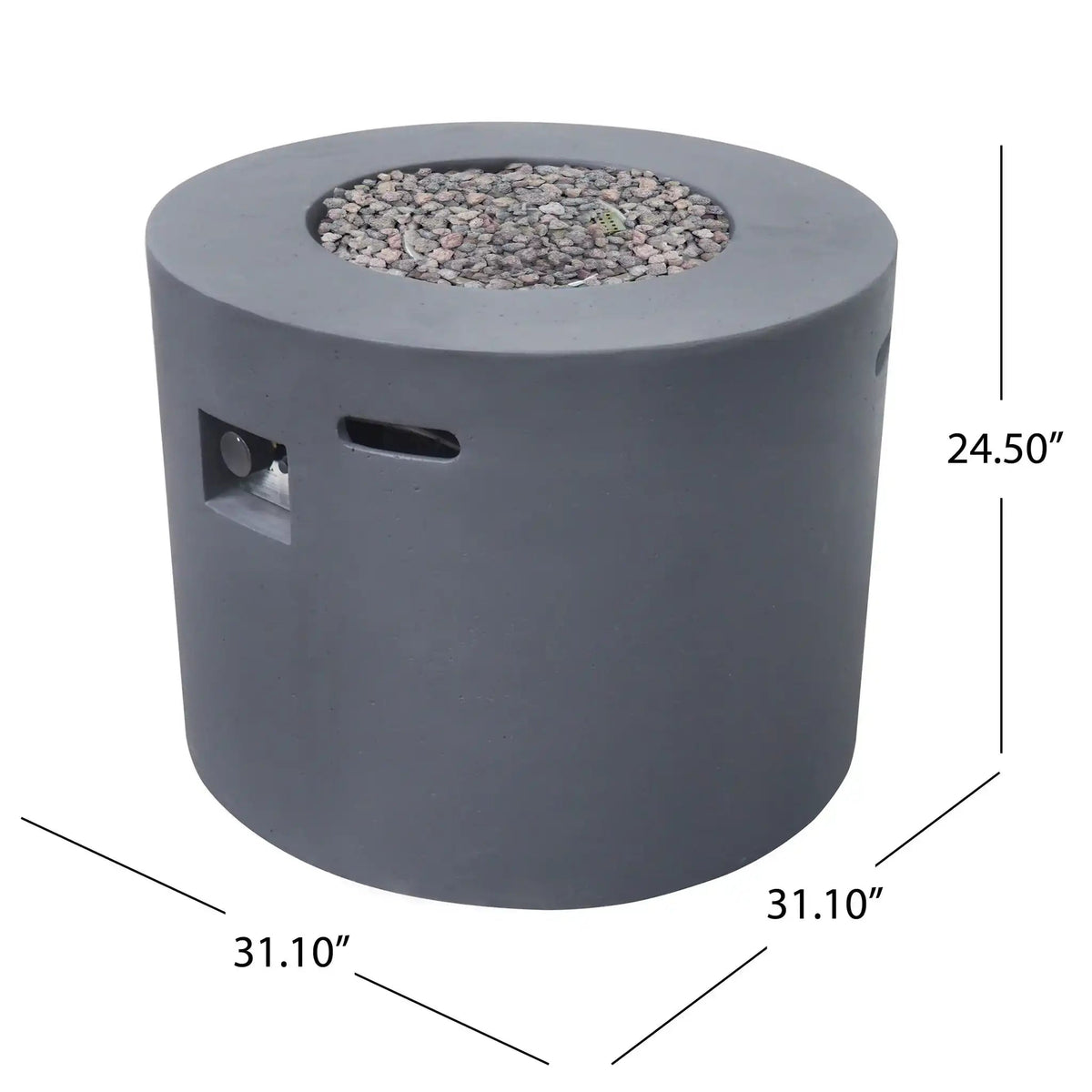 Round Iron Fire Pit With 40,000 Btu, photo 10 of 16